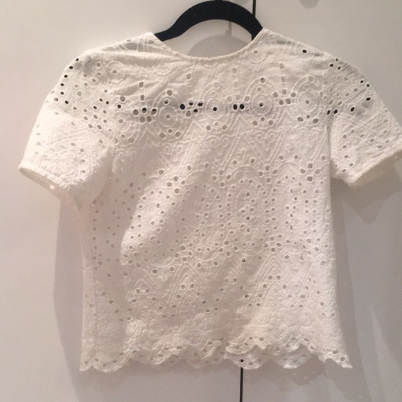 Brandy Melville Tops - Brandy Melville white eyelet shirt